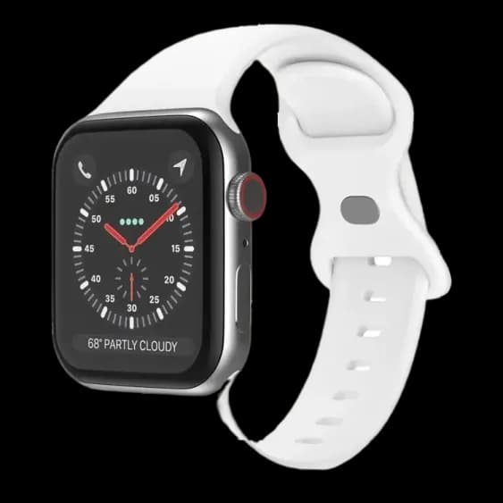Hvid silikone rem til Apple Watch